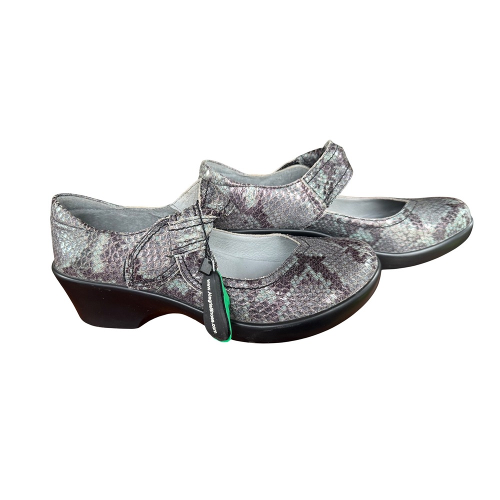 Alegria Ella ELL-730 Mary Jane Shoes EU 40 US 9 Gray Snake Leather NWOB